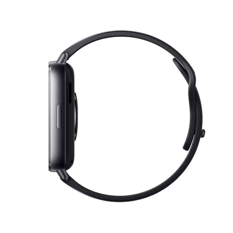 Reloj Inteligente Redmi Watch 5 Active 57760 Negro vista lateral perfil delgado correa negra pantalla rectangular