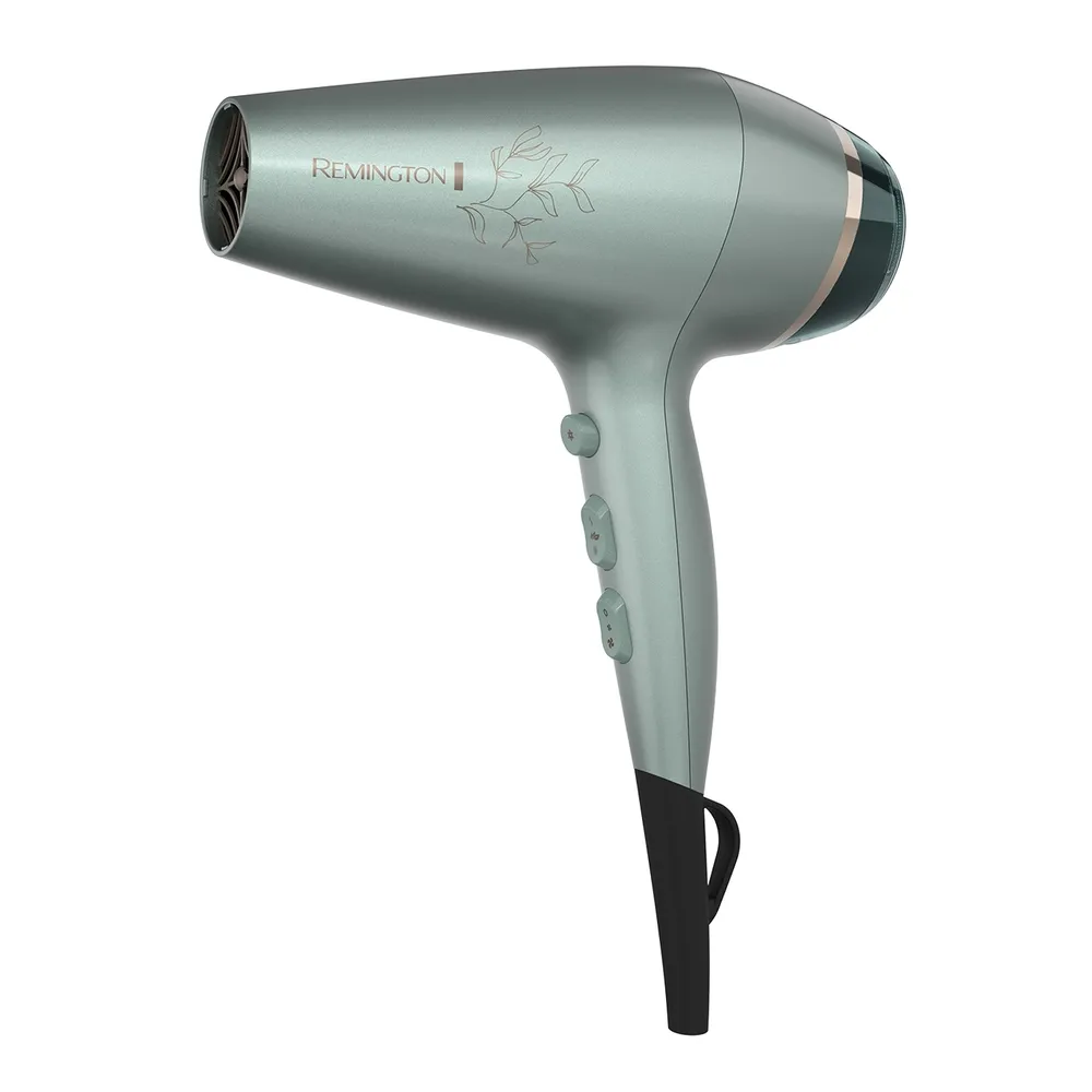 Remington Secadora cabello botanicals D27A-110F con microacondicionadores y tecnología iónica para cuidado del cabello.