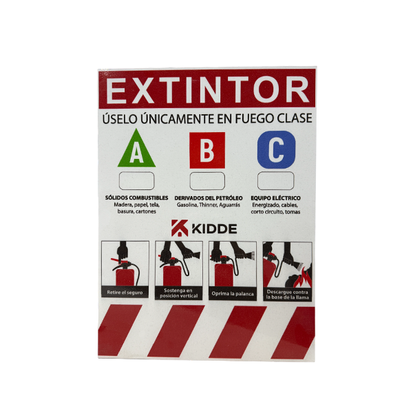 Rótulo para Extintor Clase ABC Teklink ROT-EXTINTOR