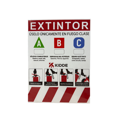 Rótulo para Extintor Clase ABC Teklink ROT-EXTINTOR