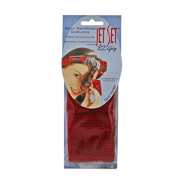 RULO AUTO FIJANTE ROJO 1 1/2 39 MM - pack of red self-gripping hair curlers