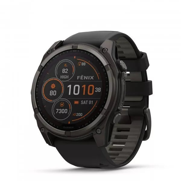 Reloj Garmin Fenix 8 51Mm Solar Sapphire Titanio Dlc Gris