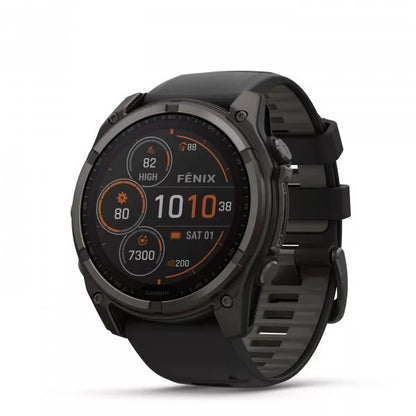 Reloj Garmin Fenix 8 51Mm Solar Sapphire Titanio Dlc Gris