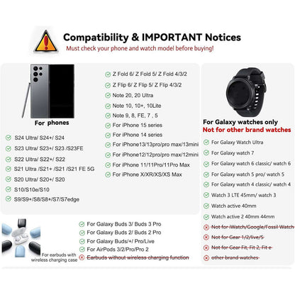 Base de carga inalámbrica 3 en 1 para Samsung Galaxy Watch, ZFlip serie S- envio gratis