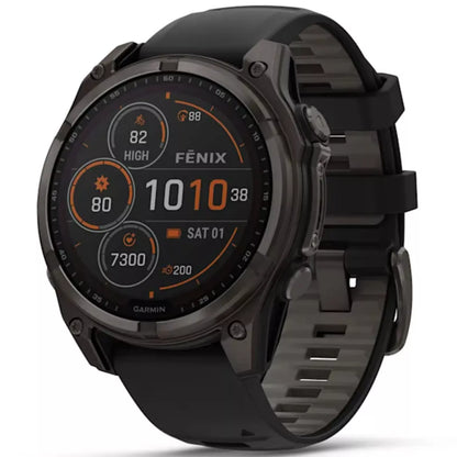 Reloj Garmin Fenix 8 47Mm Solar Sapphire Titanio Dlc Gris