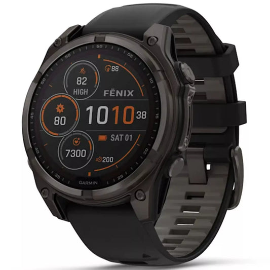 Reloj Garmin Fenix 8 47Mm Solar Sapphire Titanio Dlc Gris