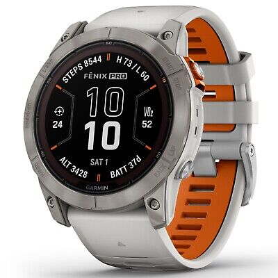 Reloj Inteligente Garminfenix 7X Pro Safiro Solar Gris / Naranja
