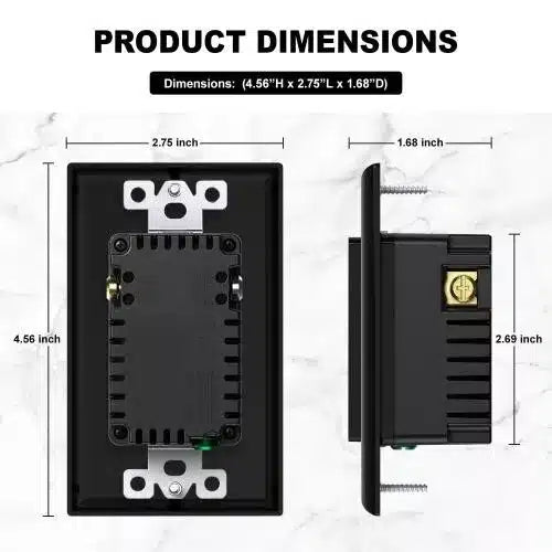 Tomacorriente Inteligente Con Usb Color Negro