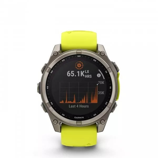 Reloj Garmin Fenix 8 47Mm Solar Sapphire Titanio Gris / Amarillo