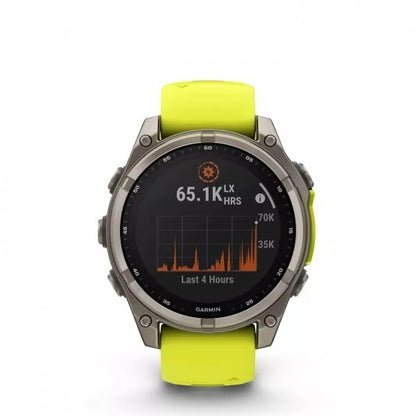Reloj Garmin Fenix 8 47Mm Solar Sapphire Titanio Gris / Amarillo