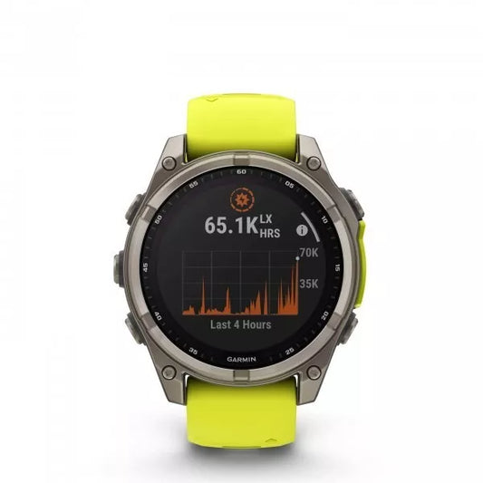 Reloj Garmin Fenix 8 47Mm Solar Sapphire Titanio Gris / Amarillo