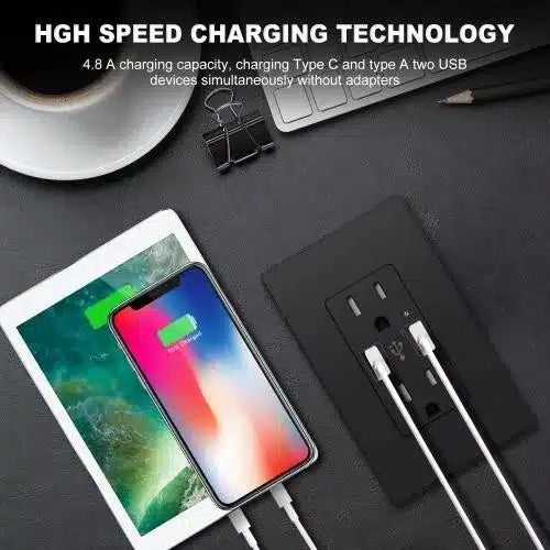 Tomacorriente Inteligente Con Usb Color Negro