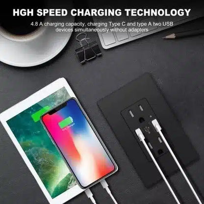 Tomacorriente Inteligente Con Usb Color Negro