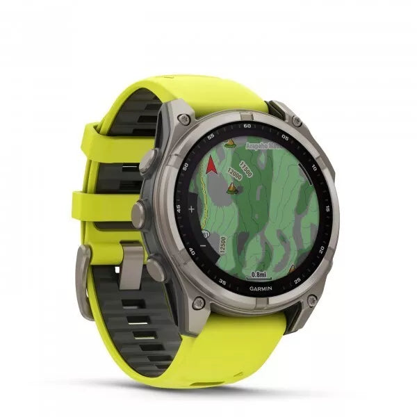 Reloj Garmin Fenix 8 47Mm Solar Sapphire Titanio Gris / Amarillo