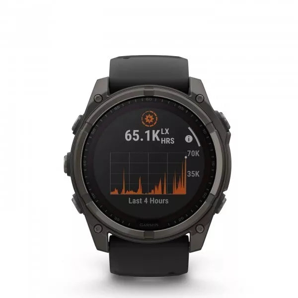 Reloj Garmin Fenix 8 51Mm Solar Sapphire Titanio Dlc Gris
