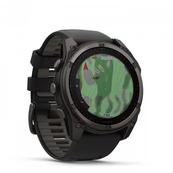 Reloj Garmin Fenix 8 51Mm Solar Sapphire Titanio Dlc Gris