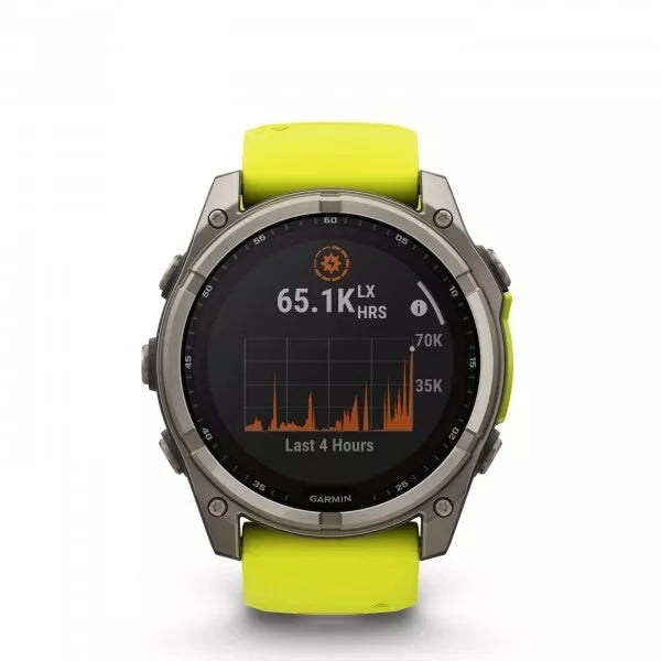 Reloj Garmin Fenix 8 51Mm Solar Sapphire Titanio Gris / Amarillo