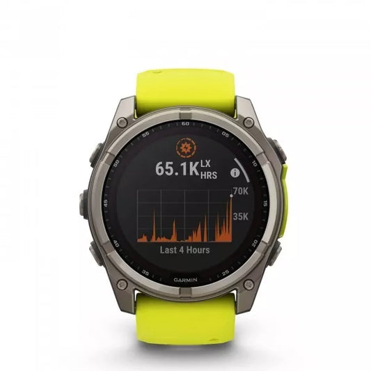 Reloj Garmin Fenix 8 51Mm Solar Sapphire Titanio Gris / Amarillo
