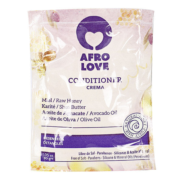 Sachet Acond Crema Afro Love sachet of conditioner with shea butter, avocado and olive oil for detangling hair