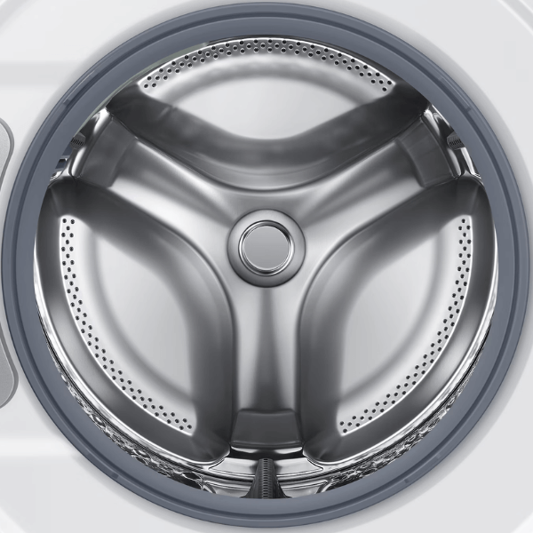 Torre de Lavado Samsung  Bespoke 22 Kg  Electrica con Laundry Hub Blanca vista frontal del tambor de lavado inoxidable