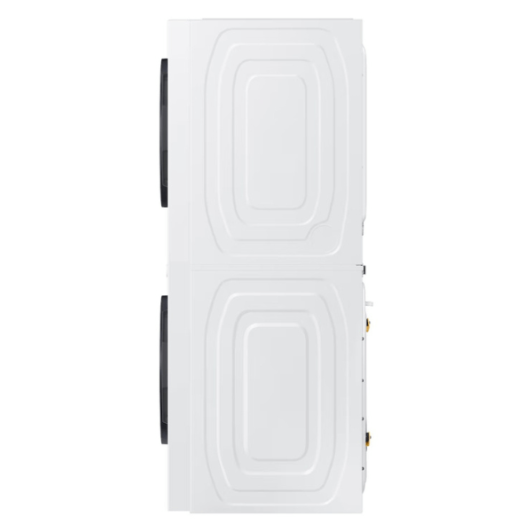 Torre de Lavado Samsung  Bespoke 22 Kg  Electrica con Laundry Hub Blanca vista lateral vertical, diseño blanco y compacto para ahorro de espacio