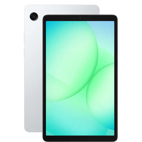 Tablet Samsung Galaxy Tab A11 LTE de color plata, pantalla de 8.7" y diseño elegante.