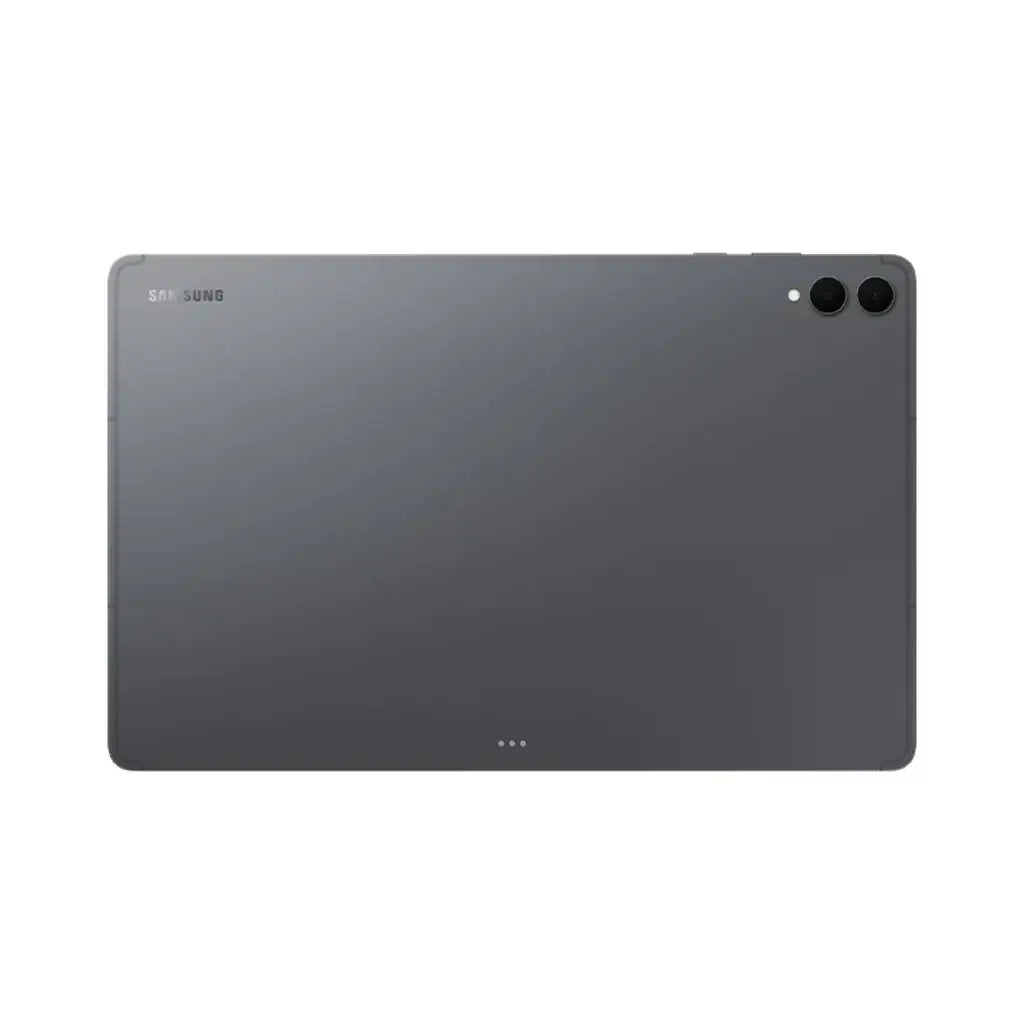 Tablet Samsung Galaxy Tab S11 Ultra WiFi color gris, vista posterior con cámaras y diseño elegante.