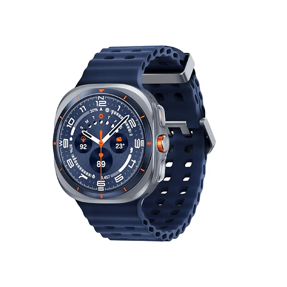 SAMSUNG L705 WATCH ULTRA 47MM 2025 TITANIUM SILVER smartwatch for extreme adventurers with durable design and advanced technology features.