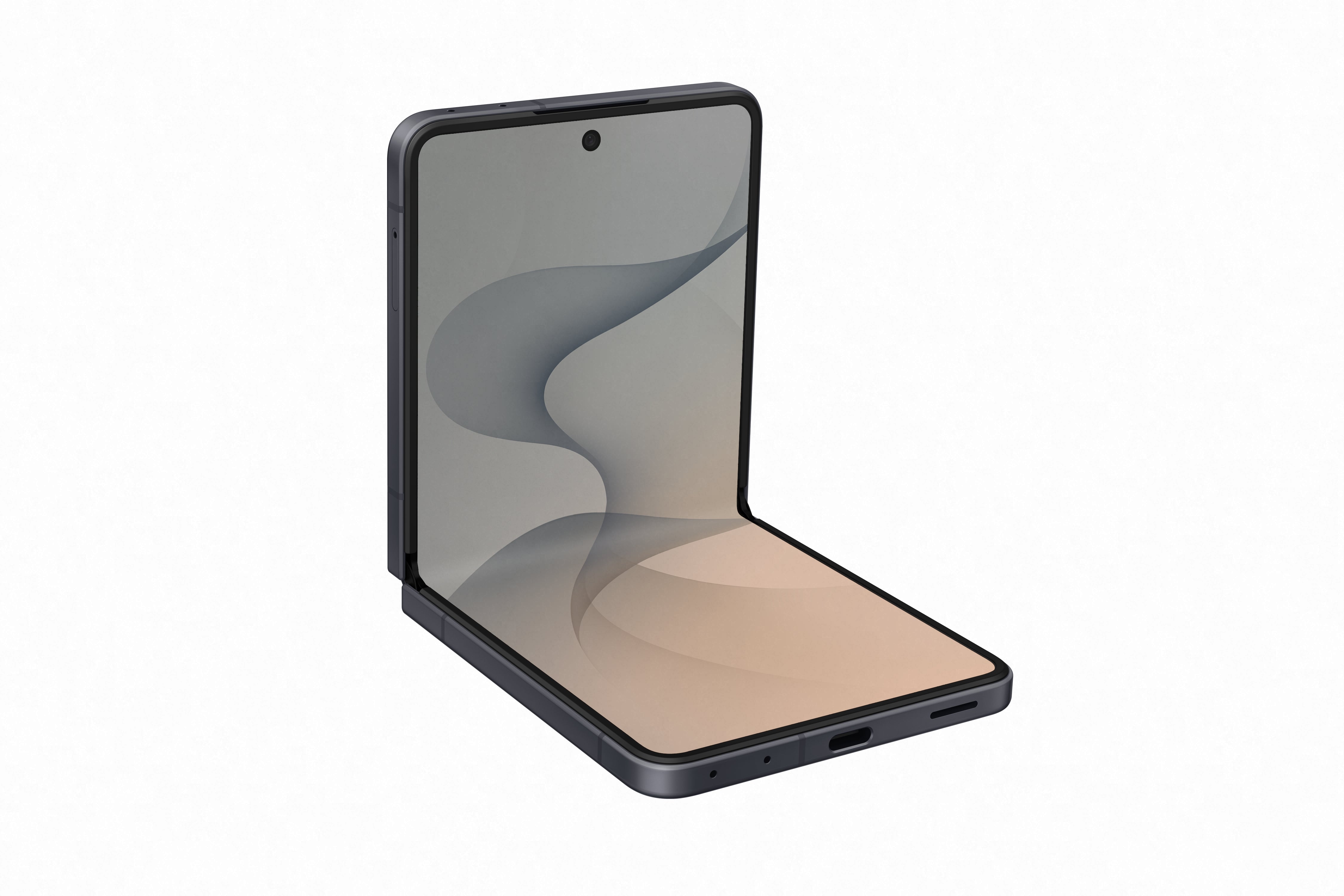 Teléfono Celular Samsung Galaxy Z Flip8 en diseño plegable con pantalla Dynamic AMOLED 2X de 6.9 pulgadas, elegante y moderno.