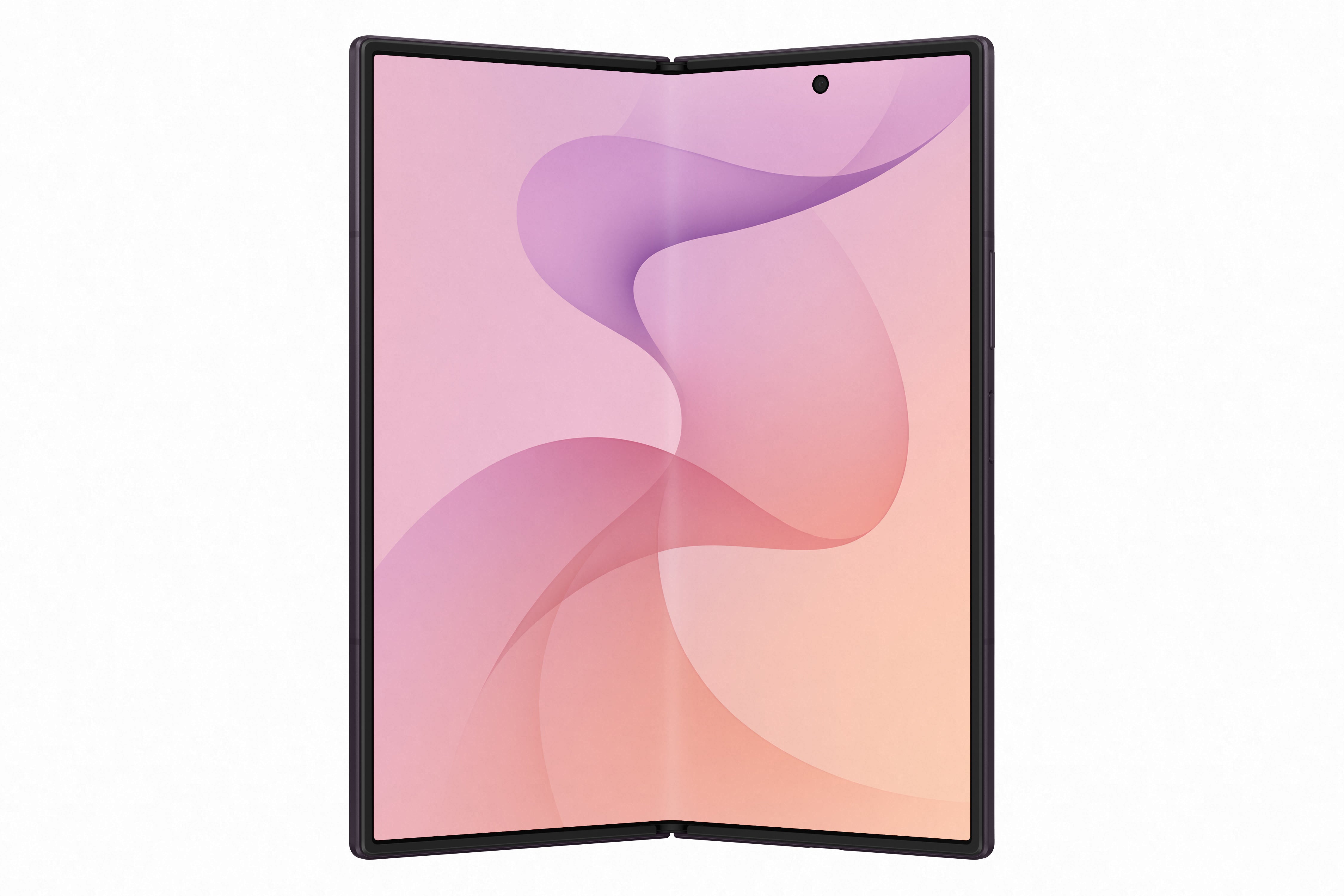 Telefono celular Galaxy Z Fold8 Ultra abierto mostrando su pantalla principal