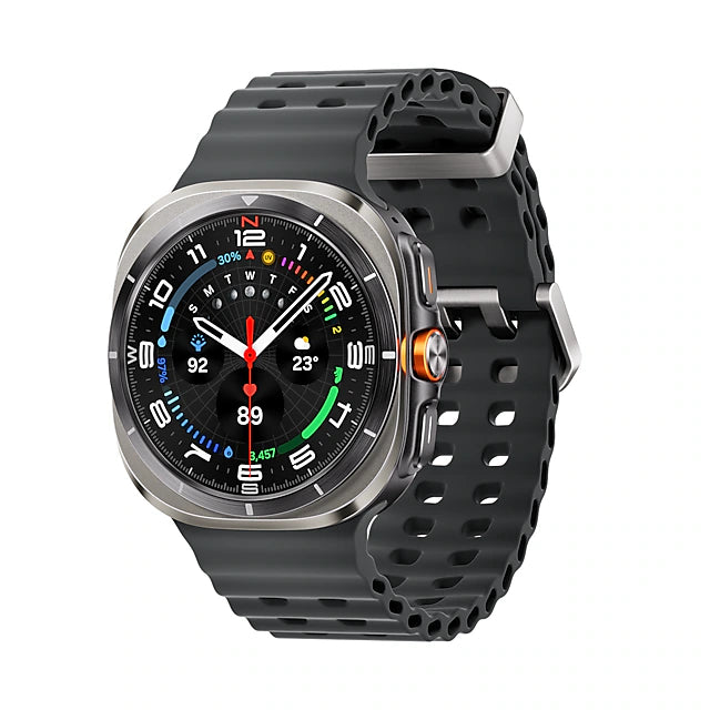 SAMSUNG L705 WATCH ULTRA  47MM 2025 reloj inteligente titanio resistente con correa negra y pantalla deportiva