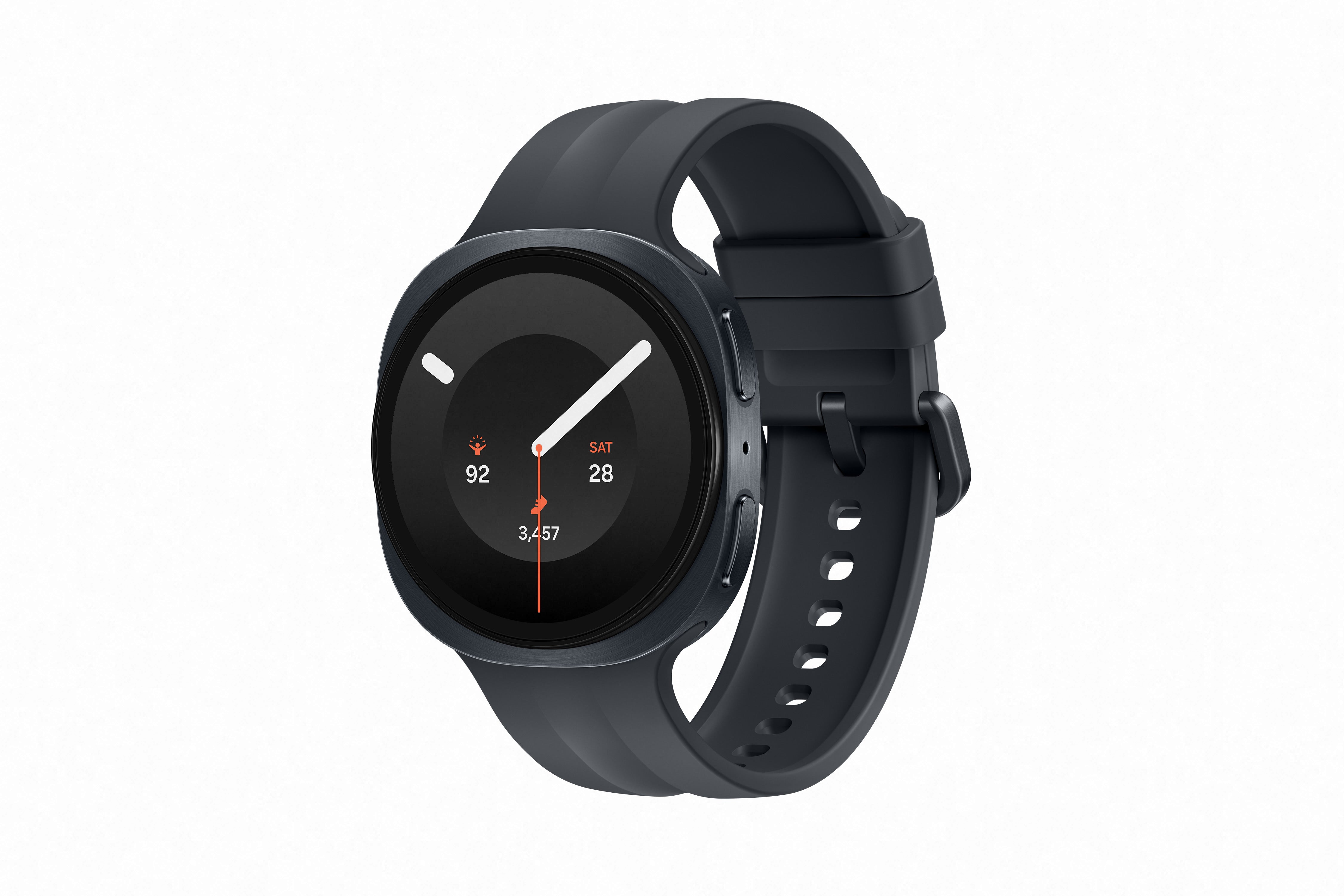 Reloj Galaxy Watch 9 44 mm negro con pantalla Super AMOLED y diseño elegante