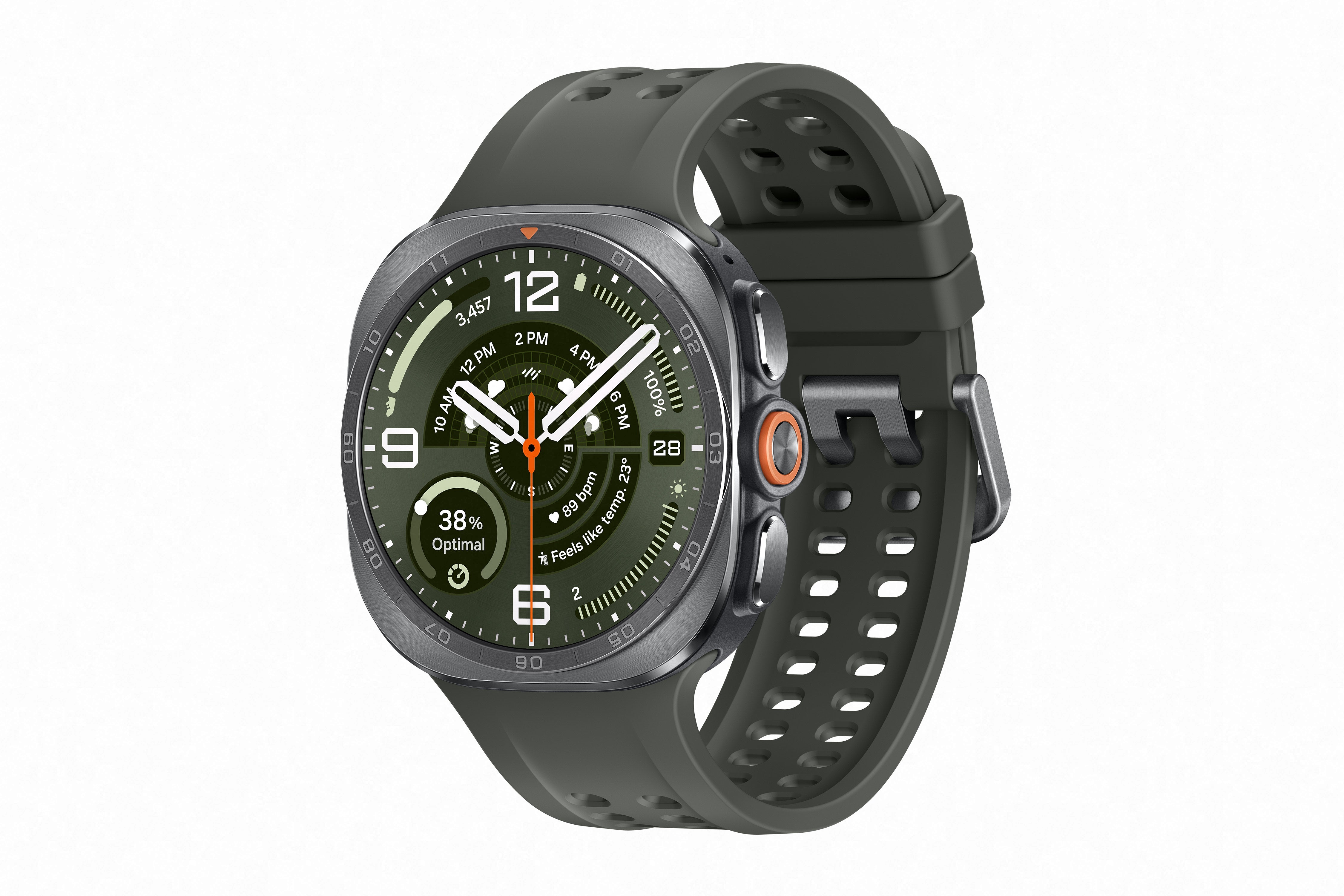 Reloj inteligente Galaxy Watch Ultra 2 Samsung con diseño elegante y moderno, resistente al aire libre y deportes extremos.