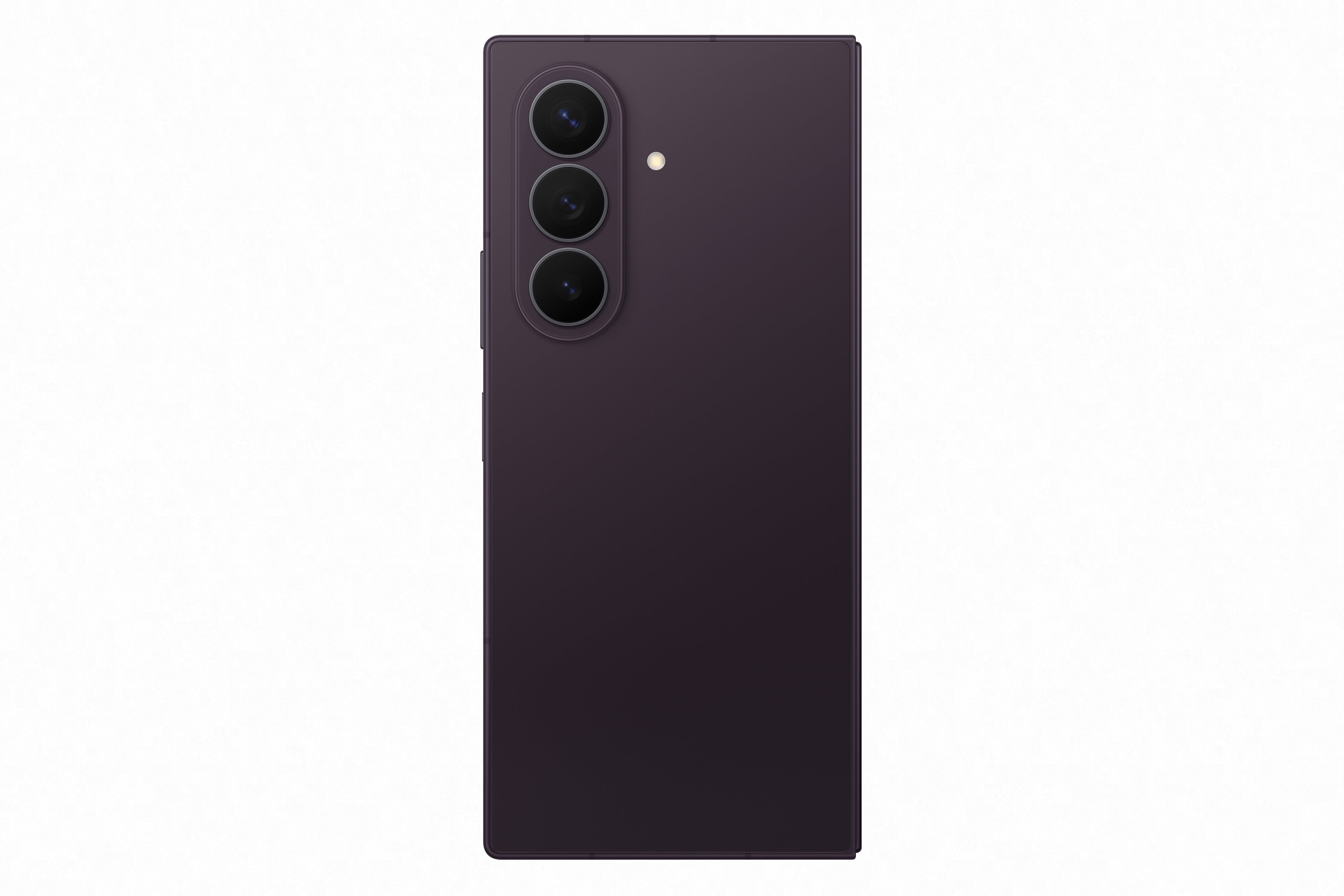 Telefono celular Galaxy Z Fold8 Ultra trasera en color negro con triple cámara