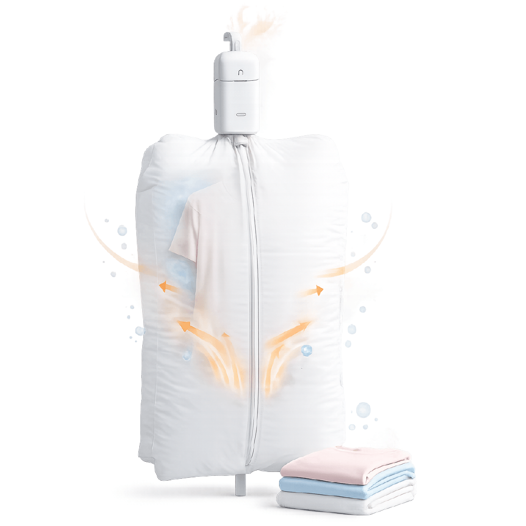 Secador de ropa portátil UV modelo TJ-BXH04A5U, eficiente y seguro para secar prendas.