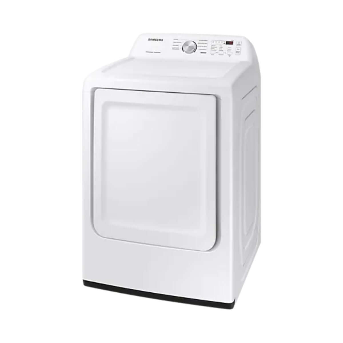 Secadora a gas Samsung 20 kg carga frontal de color blanco, modelo eficiente y moderno para el secado de prendas.