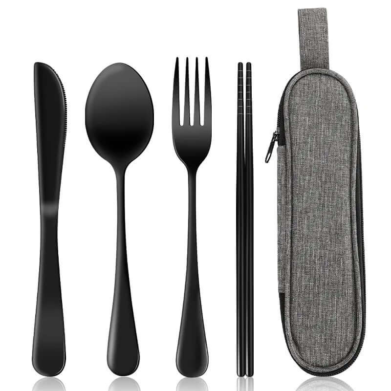 Set de Cubiertos de Acero Inoxidable Portátil (4 Piezas) con Estuche Gatgets Y Otros Productos Costa Rica