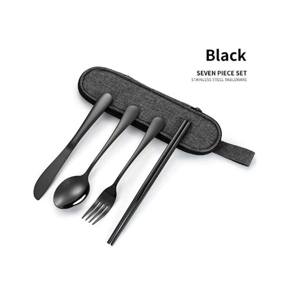 Set de Cubiertos de Acero Inoxidable Portátil (4 Piezas) con Estuche Gatgets Y Otros Productos Costa Rica
