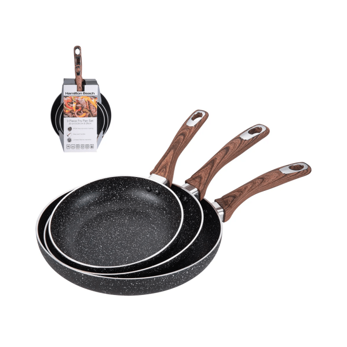 Hamilton Beach Set De Sartenes Antiadherente 3 Piezas 8", 9.5" & 11" Induccion 3.0Mm Hap603 Productos De Cocina > Ollas Costa Rica
