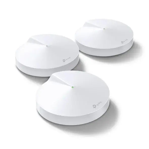 Sistema wifi mesh tp-link ac1300, pack de 3 dispositivos para cobertura Wi-Fi en el hogar.
