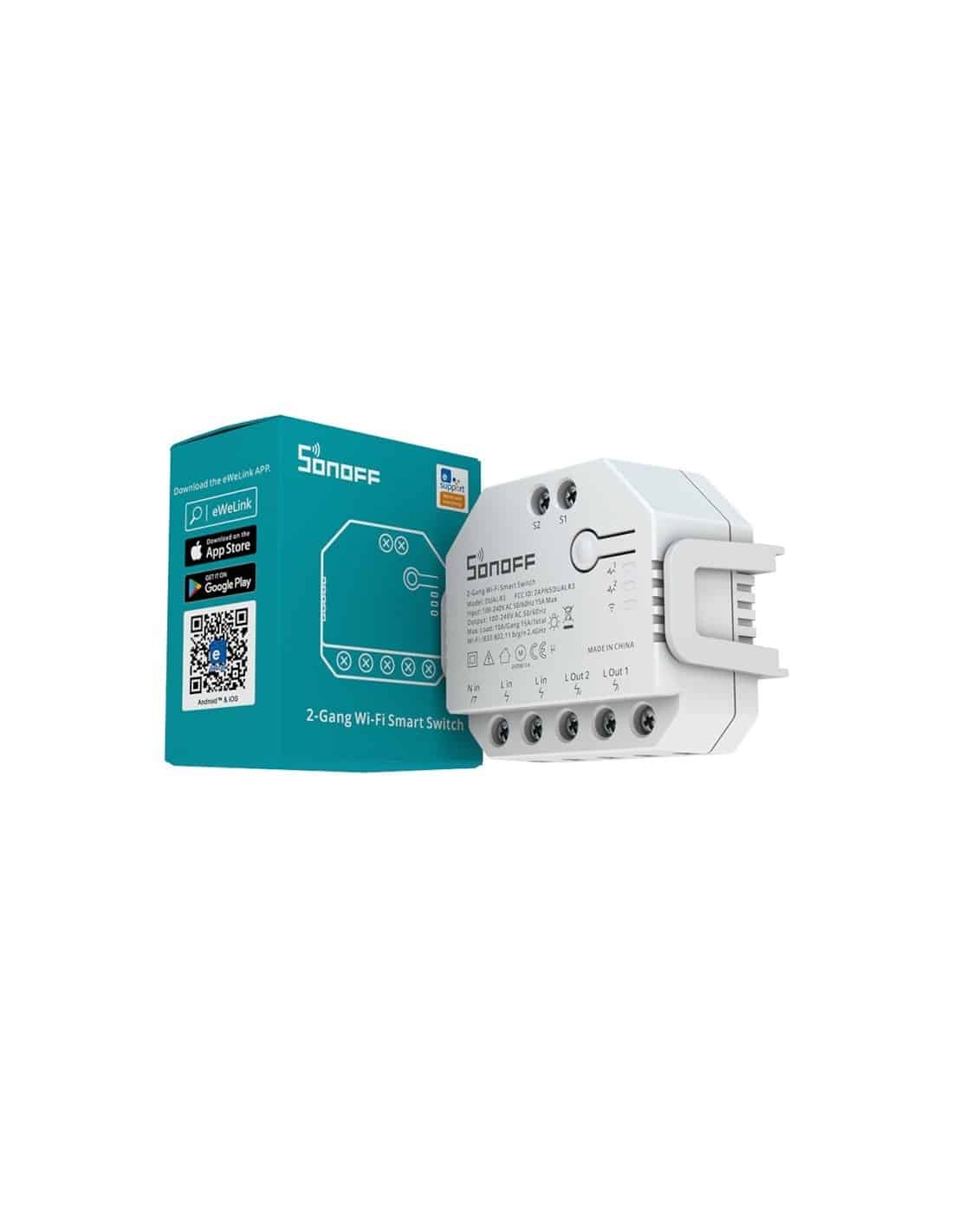 Sonoff Dual R3 Controla aparatos eléctricos o iluminación Apagadores Inteligentes Costa Rica