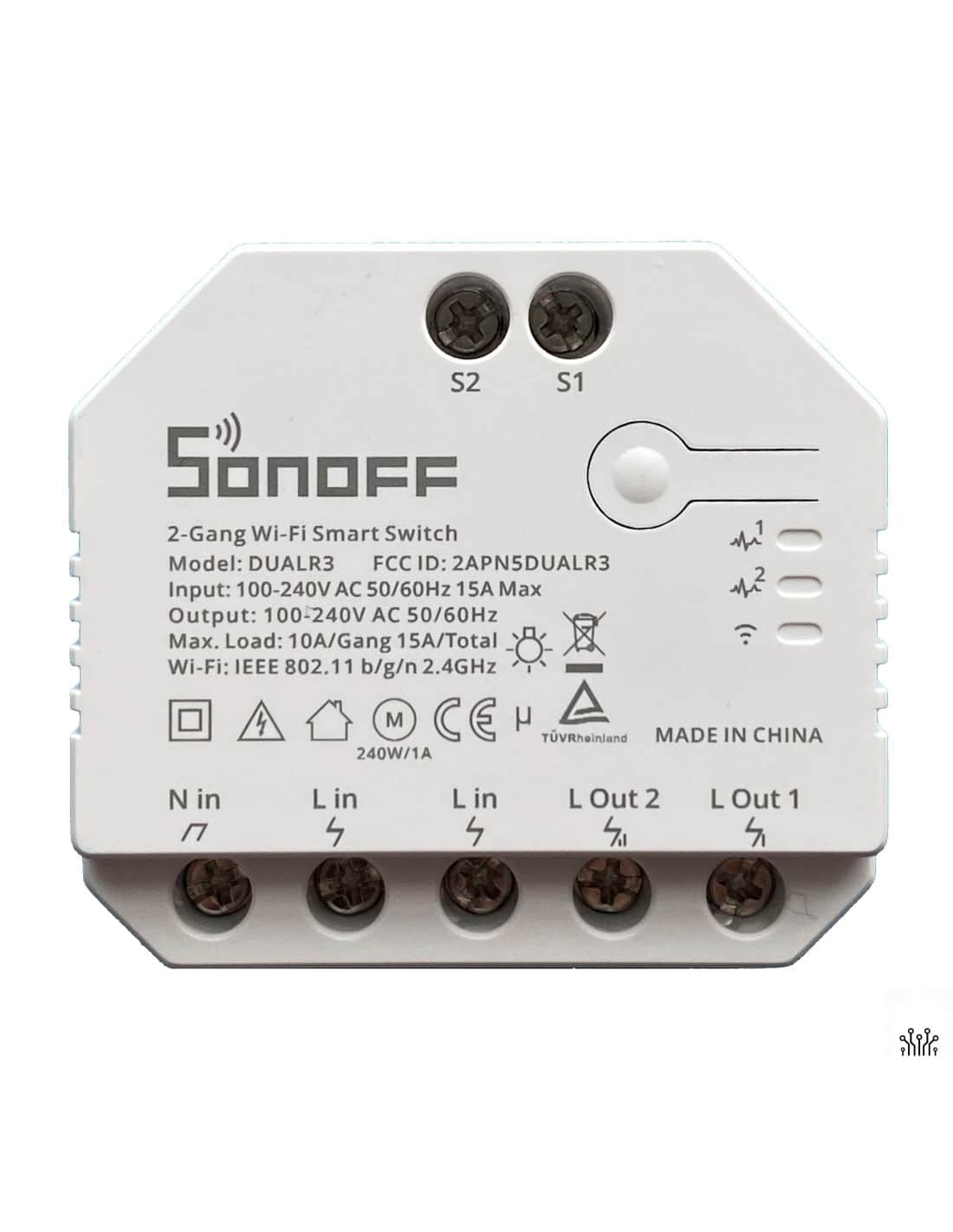Sonoff Dual R3 Controla aparatos eléctricos o iluminación Apagadores Inteligentes Costa Rica