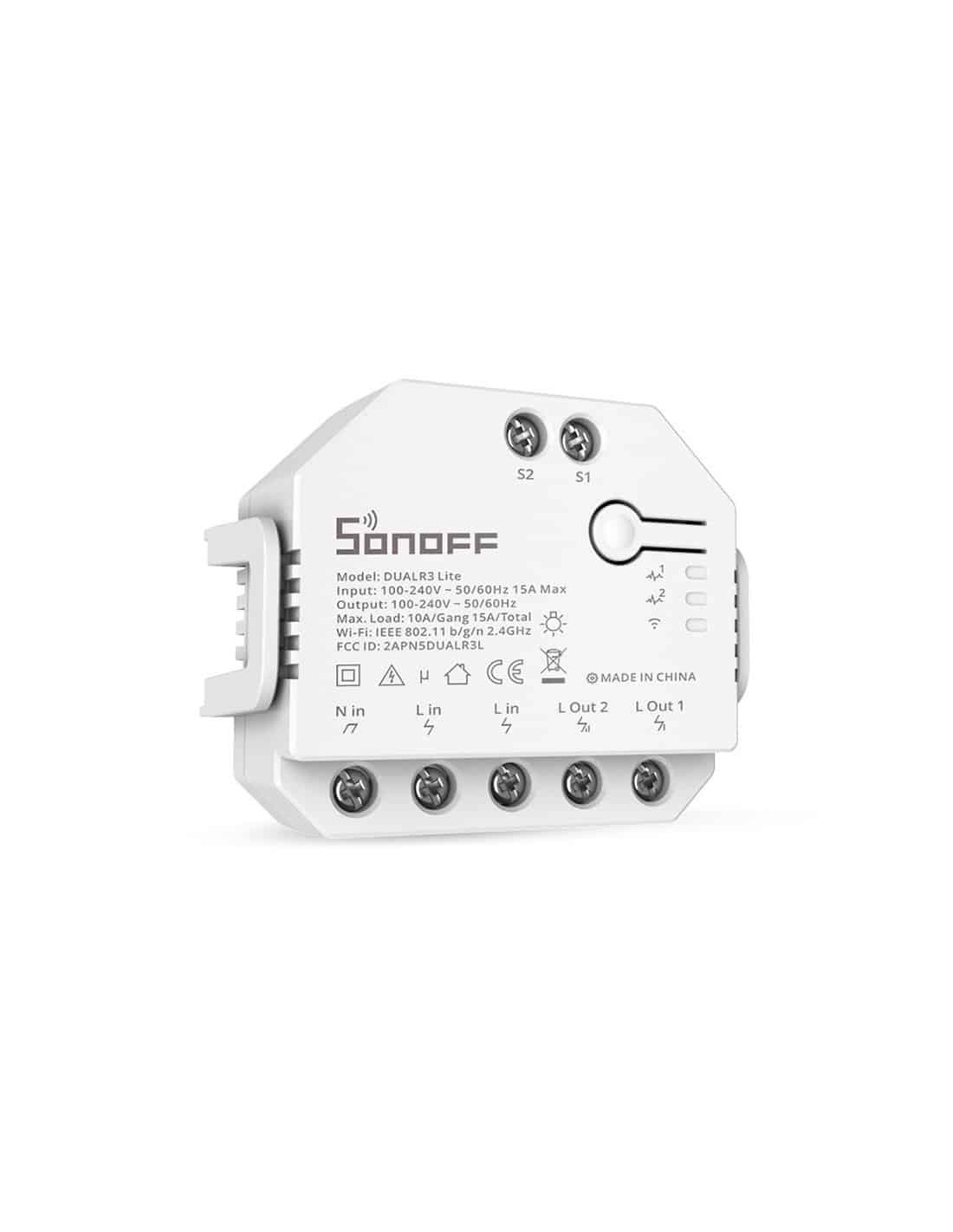 Sonoff Dual R3 Controla aparatos eléctricos o iluminación Apagadores Inteligentes Costa Rica