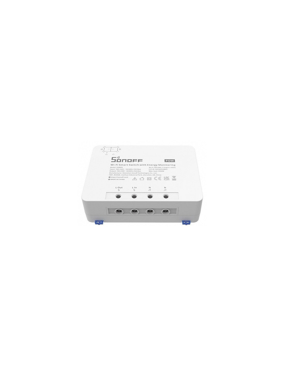 Switch lineal de 25amps con monitor de consumo Sonoff POWR3 Apagadores Inteligentes Costa Rica
