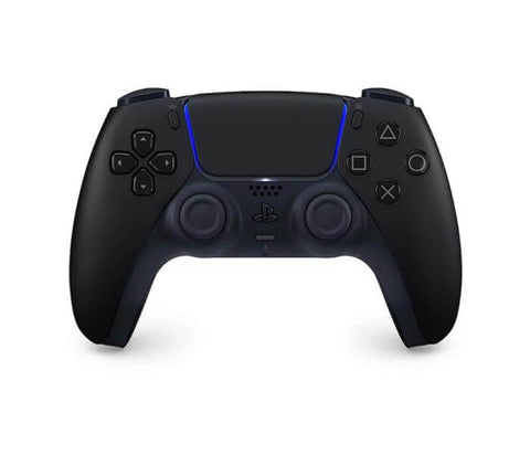 Mando PS5 DualSense inalámbrico negro con diseño elegante y funcionalidad avanzada.