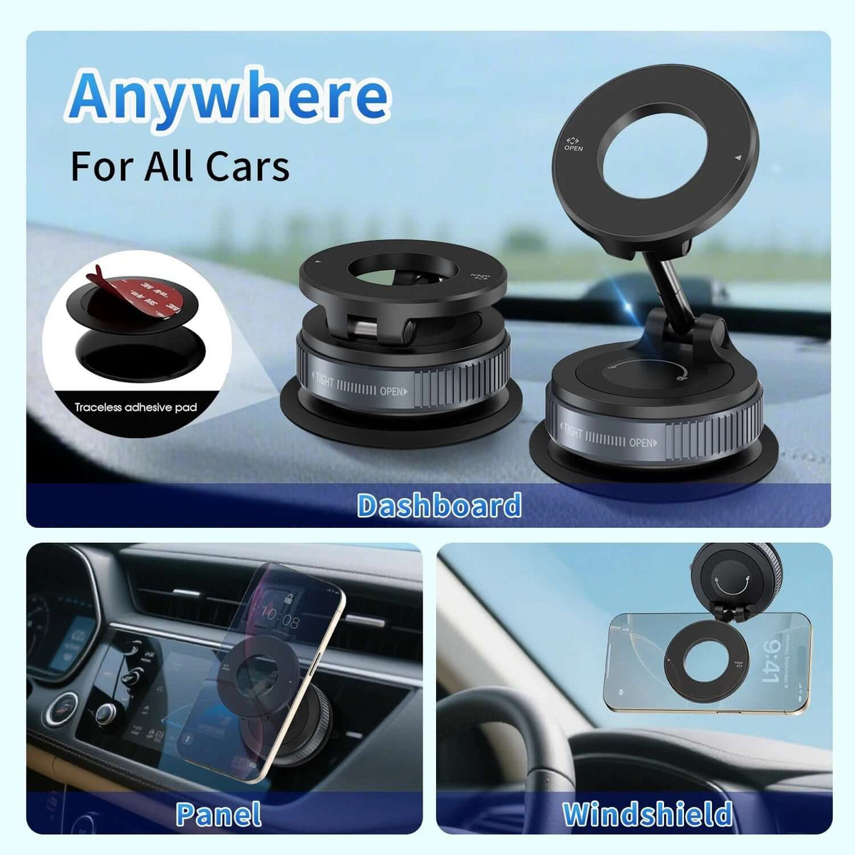 Soporte magnético fuerte para teléfono de coche Diseño plegable 360 ° K007 Costa Rica