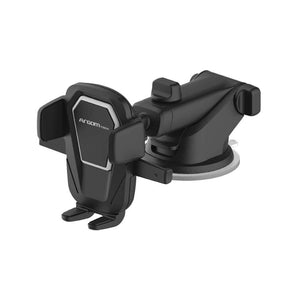 Soporte para teléfono móvil coche con brazo telescópico y sistema de montaje de un solo toque.