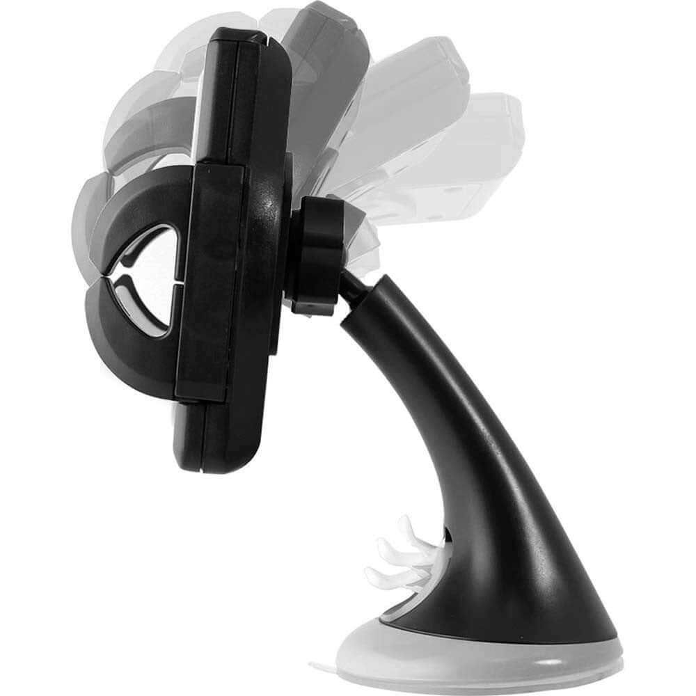 Soporte para teléfono móvil de coche ajustable y seguro, ideal para mantener manos libres al conducir.