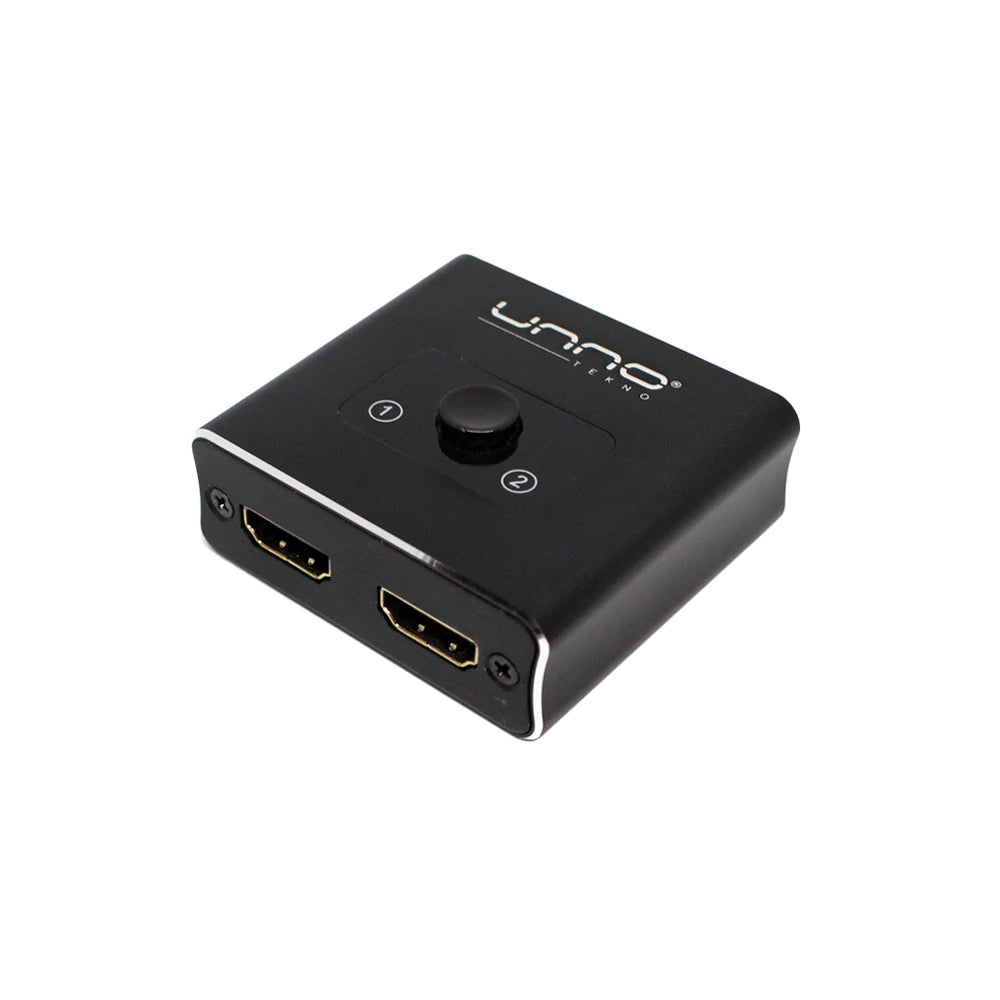 SPLITTER/SWITCH HDMI BIDIRECCIONAL 4K 2 PUERTOS UNNO TEKNO HB1201BK