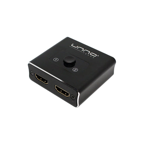 SPLITTER/SWITCH HDMI BIDIRECCIONAL 4K 2 PUERTOS UNNO TEKNO HB1201BK